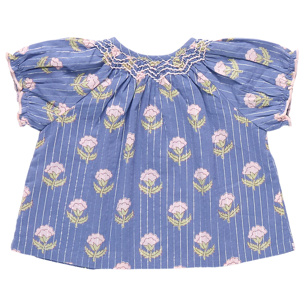 Girls Ava Top - Periwinkle Small Bud