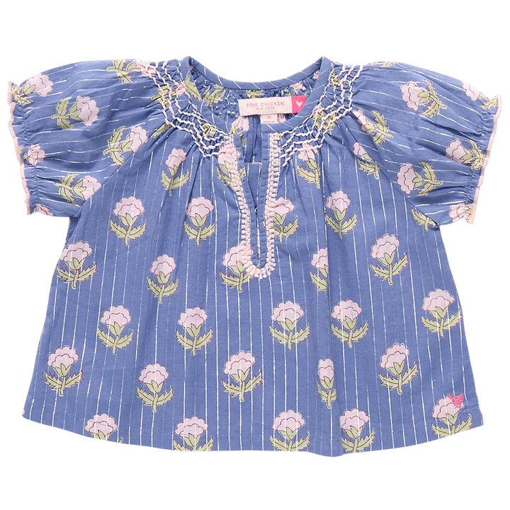 Girls Ava Top - Periwinkle Small Bud