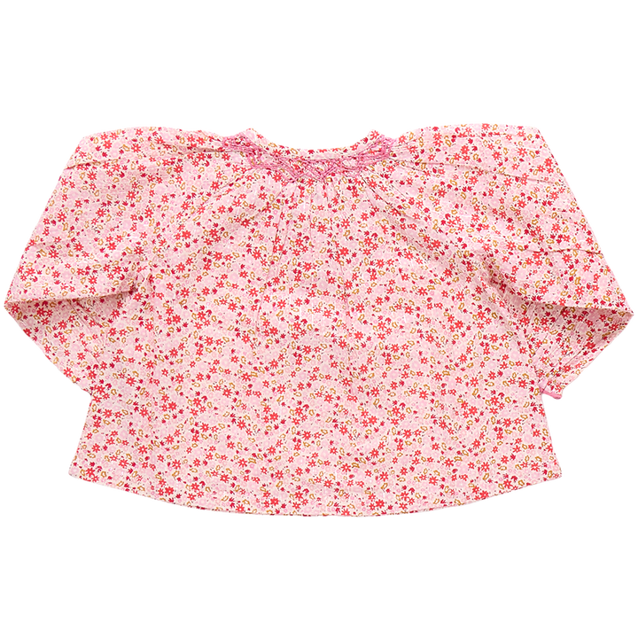 Girls Ava Top - Pink Mini Ditsy