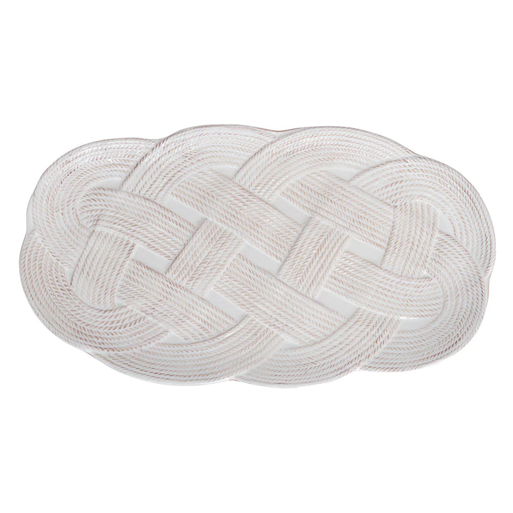 Le Panier Mystic Knot 15" Hostess Tray - Whitewash