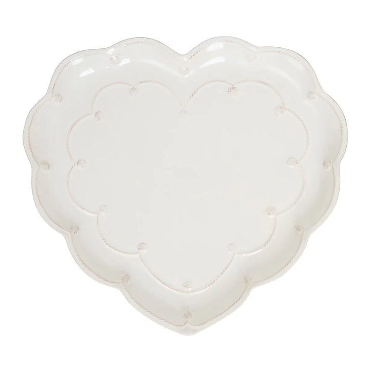 Berry & Thread 15" Heart Platter - Whitewash