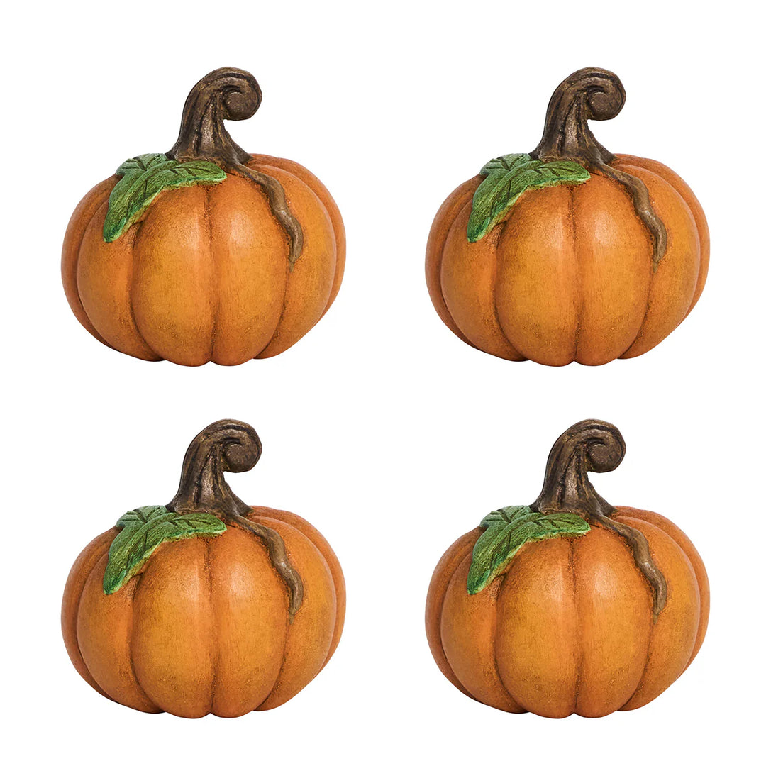 Forest Walk Pumpkin Place Card Holder, Set/4 - Multi
