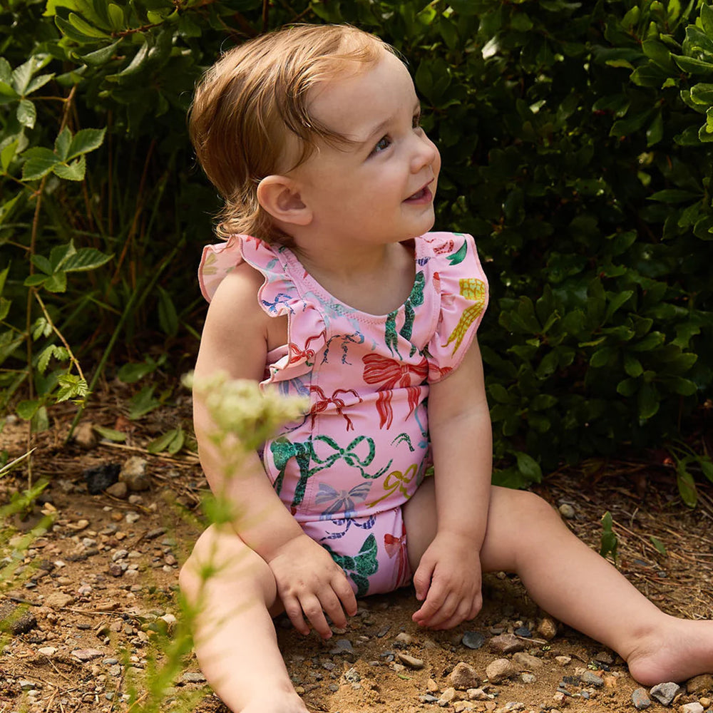 Baby Girls Katniss Suit - Watercolor Bows