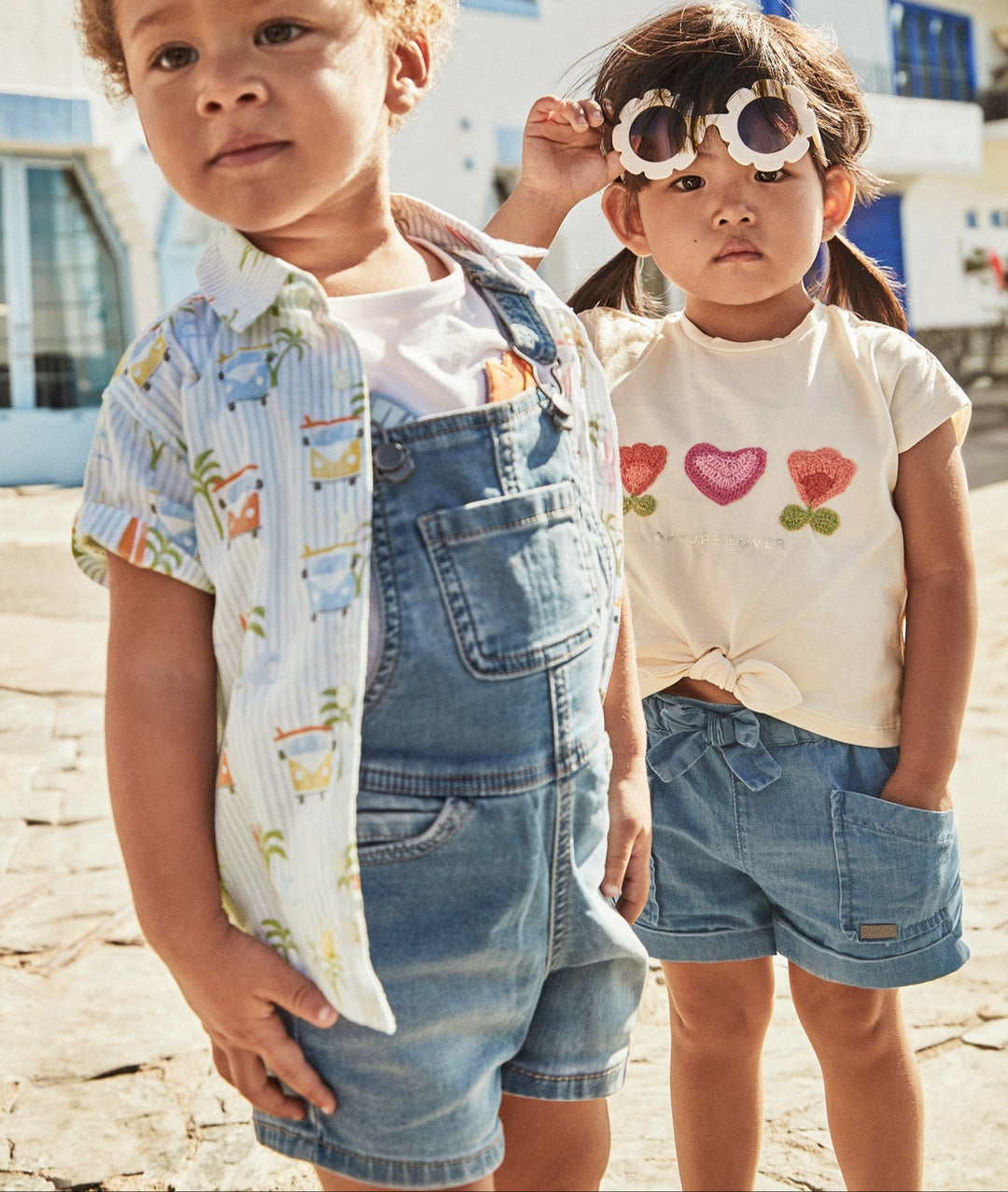 Light Denim Shorts w/ Bow