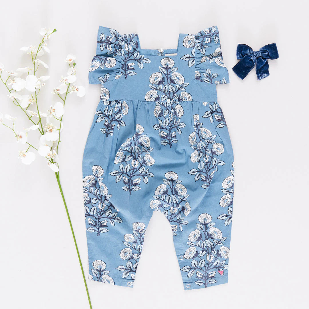 Baby Girls Elsie Jumper - Blue Bouquet Floral