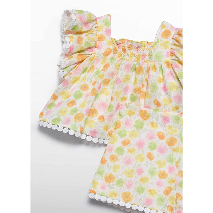 Vanilla Floral Short Set