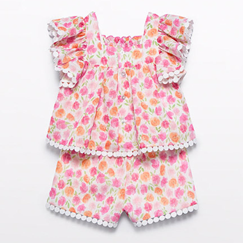 Fuchsia Floral Short Set