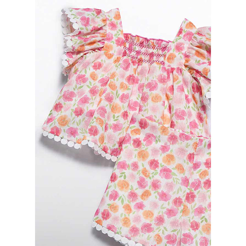 Fuchsia Floral Short Set