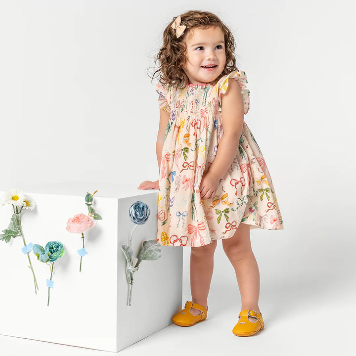 Baby Girls Stevie Dress Set - Watercolor Bows