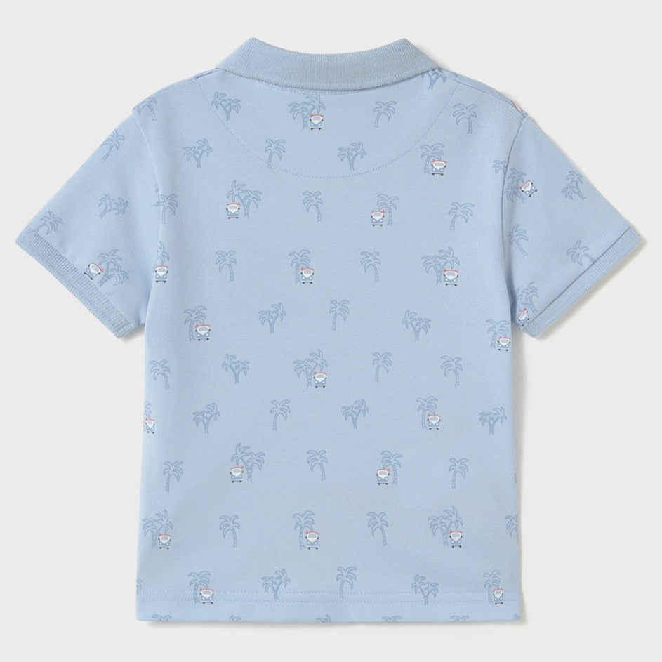 Sky Blue Palm Tree Polo