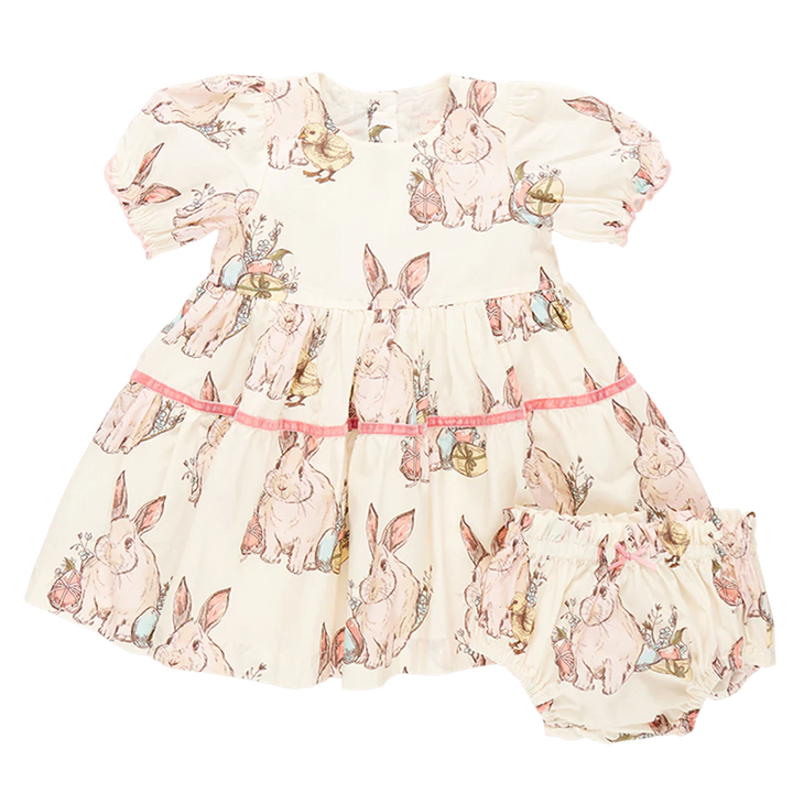 Baby Girls Maribelle Dress Set - Bunny Friends