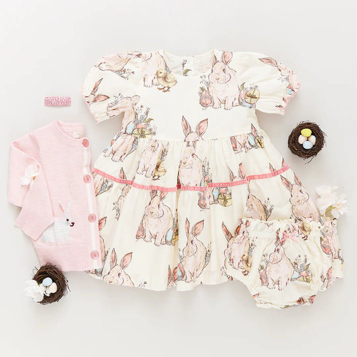 Baby Girls Maribelle Dress Set - Bunny Friends