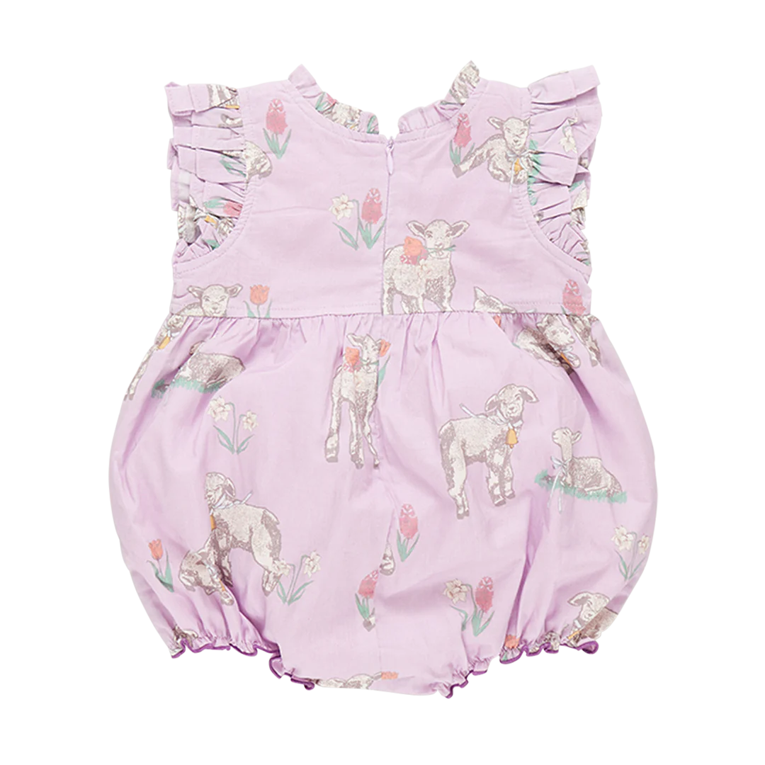 Baby Girls Leila Bubble - Lavender Lambs