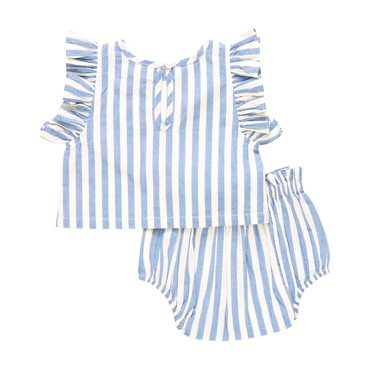 Baby Girls Abigail 2-Piece Set - Blue Stripe