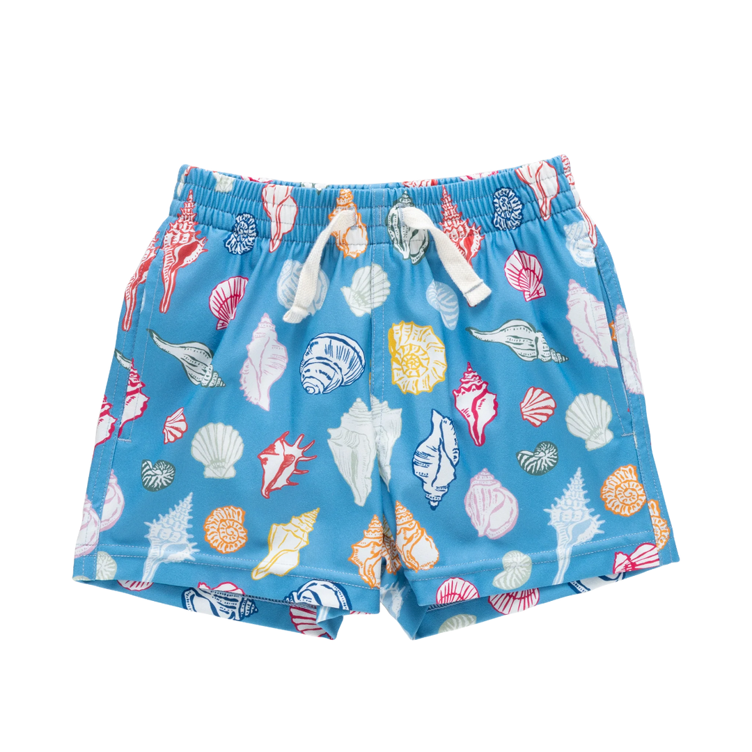 Baby Boys Swim Trunk - Blue Seashells
