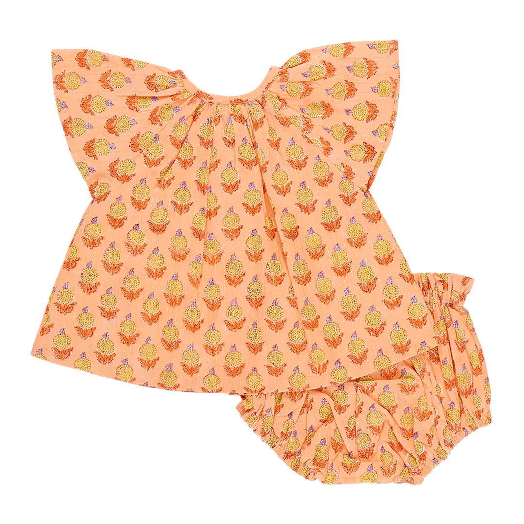 Baby Girls Willow 2-Piece Set - Orange Dahlia