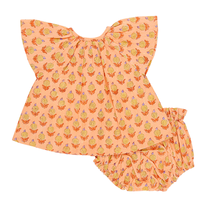 Baby Girls Willow 2-Piece Set - Orange Dahlia