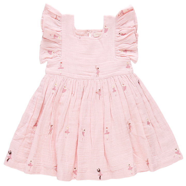 Girls Elsie Dress - Ballerina Embroidery