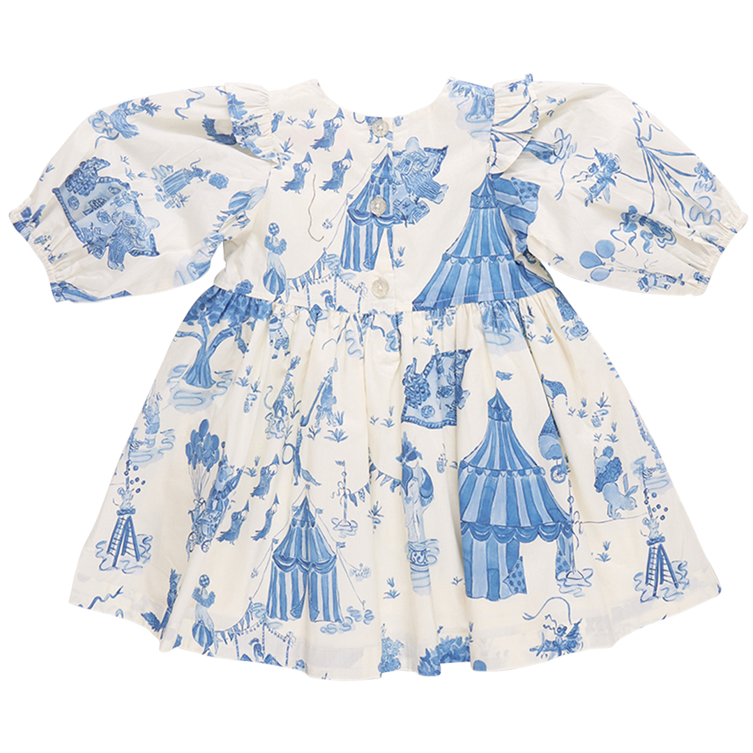Girls Brooke Dress - Blue Circus