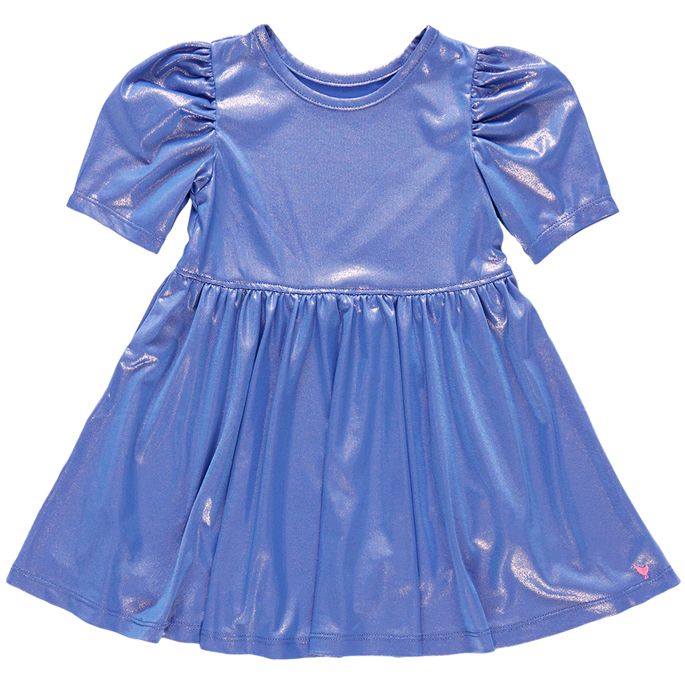 Girls Lame Laurie Dress - Blue