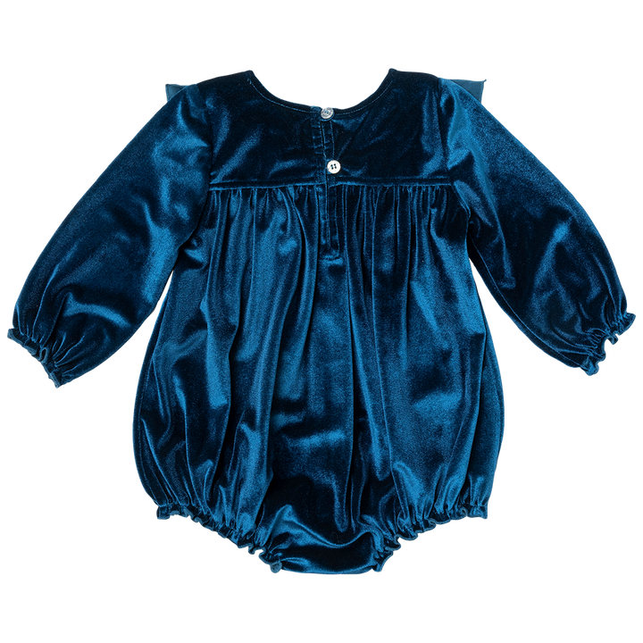 Baby Girls Velour Quinn Bubble - Midnight Blue