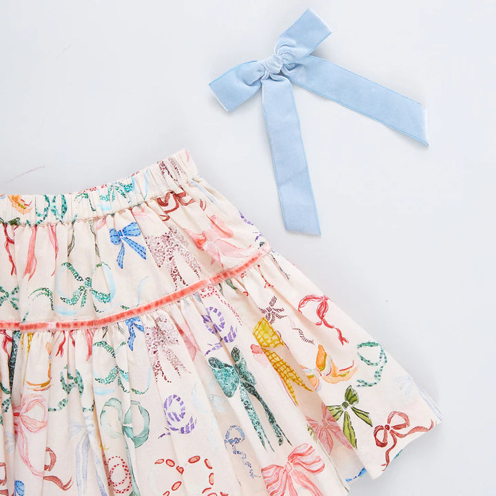 Girls Maribelle Skirt - Watercolor Bows