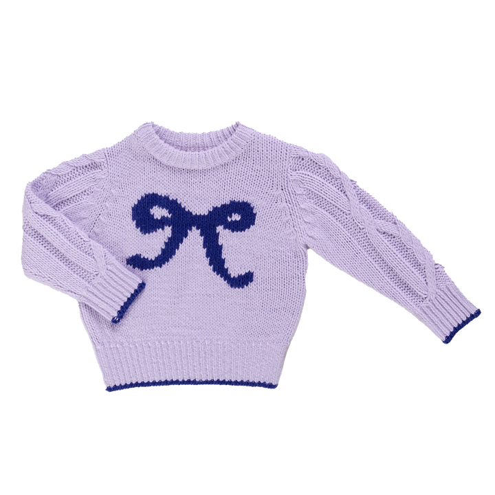 Girls Haven Sweater - Purple Bow