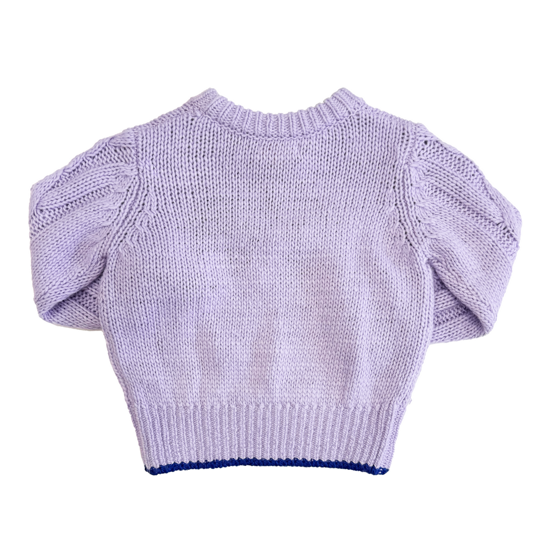 Girls Haven Sweater - Purple Bow