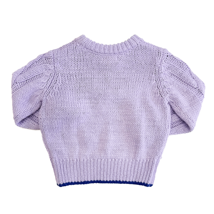 Girls Haven Sweater - Purple Bow