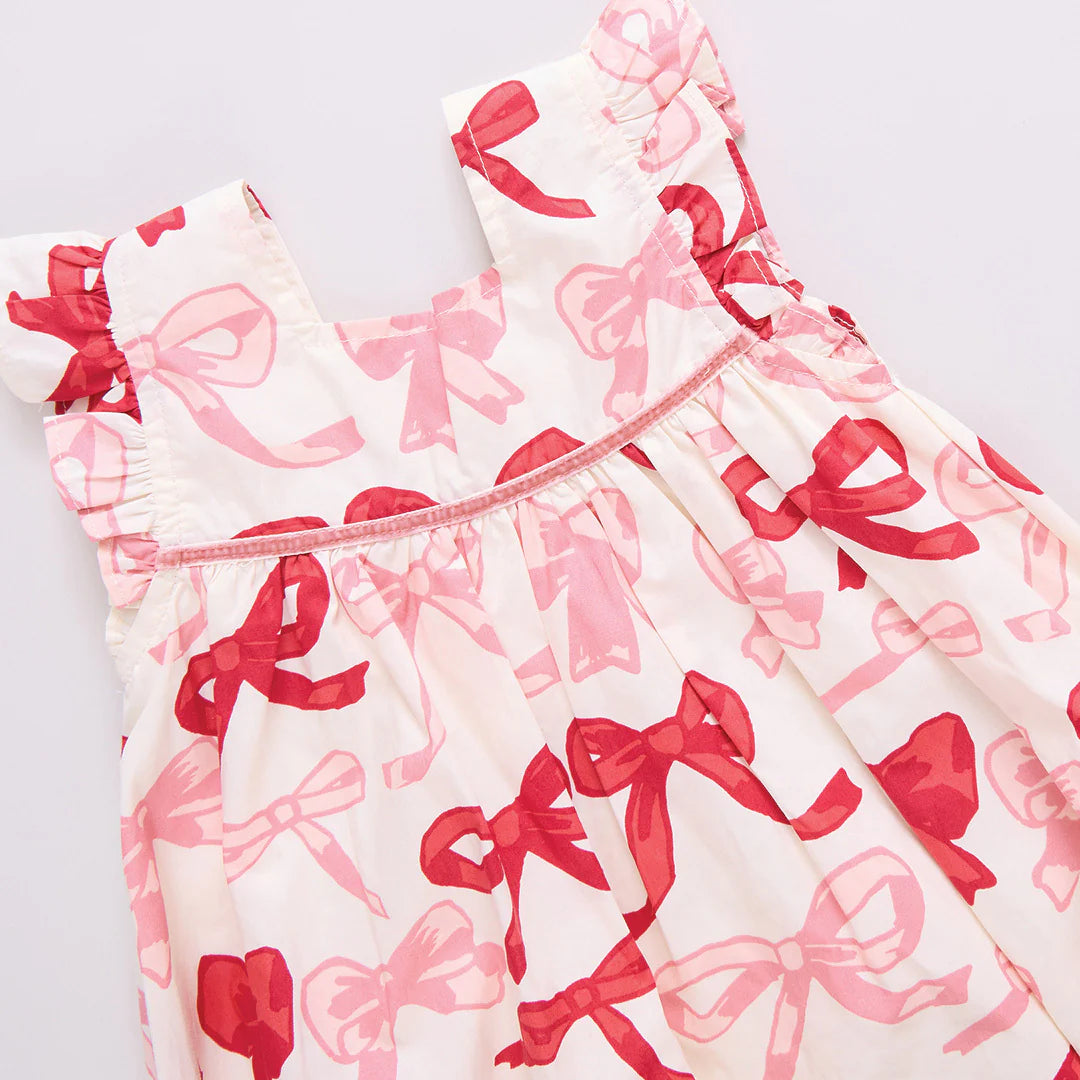 Baby Girls Camelia Dress Set - Valentines Bows