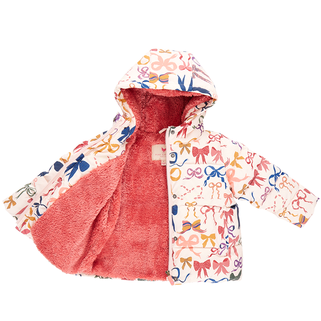 Kids Pete Puffer - Bows on Bows Pink