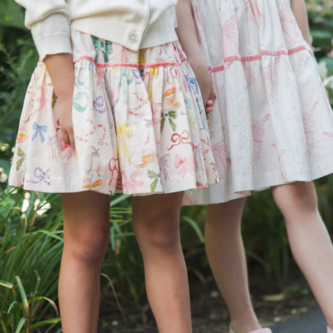 Girls Maribelle Skirt - Watercolor Bows