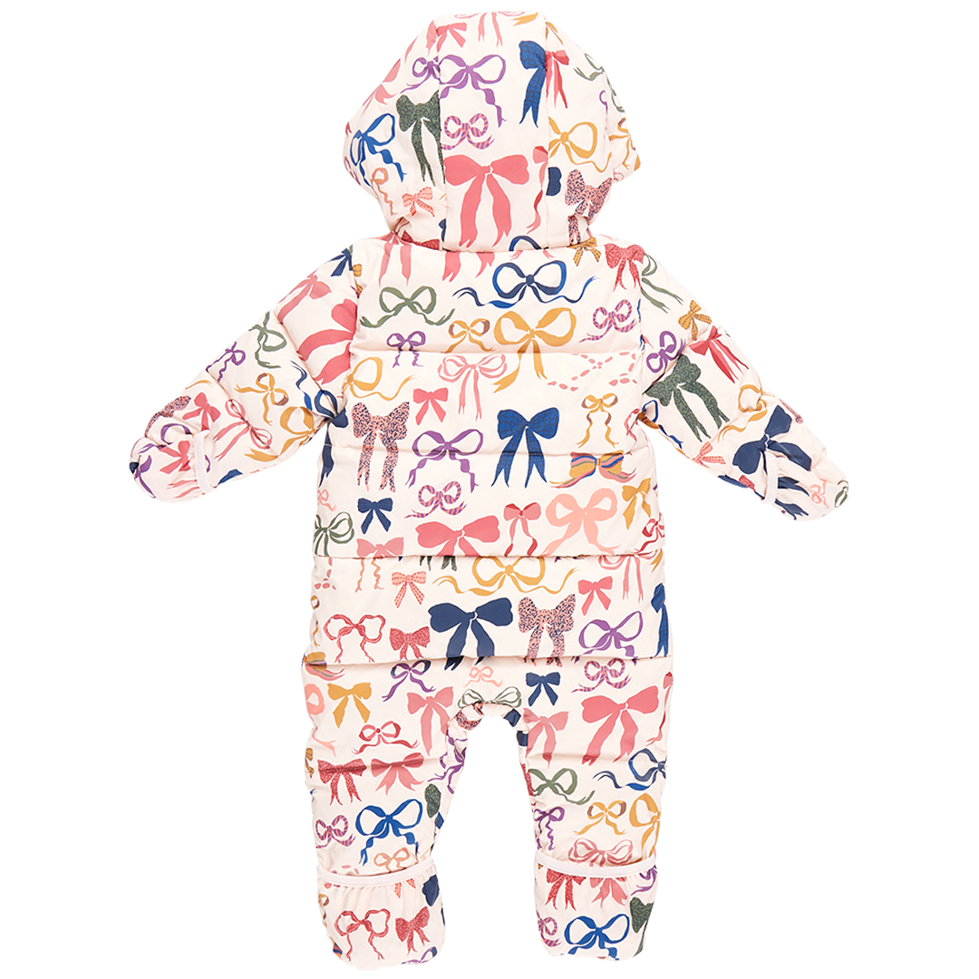 Baby Snowsuit - Bows on Bows Pink