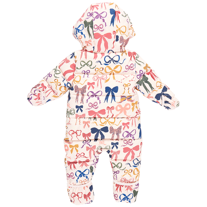 Baby Snowsuit - Bows on Bows Pink