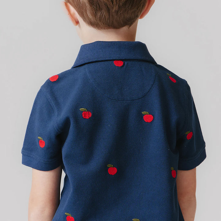 Boys Alec Shirt - Apples Embroidery