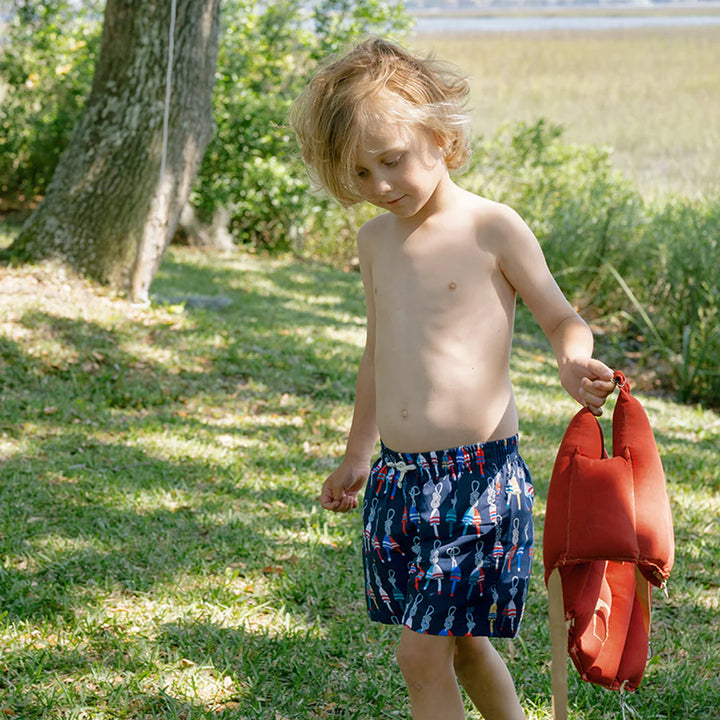 Boys Swim Trunk - Navy Buoys
