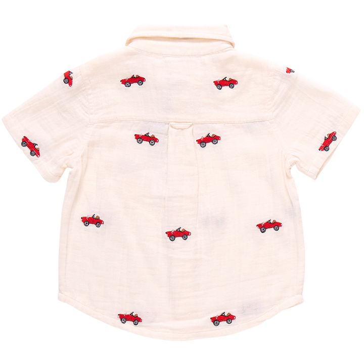 Boys Jack Shirt - Vintage Car Embroidery