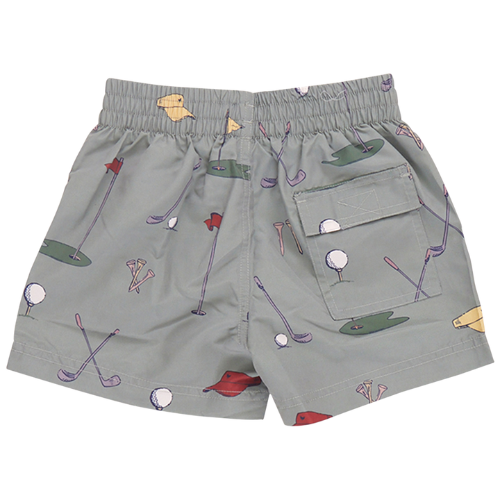 Baby Boys Swim Trunk - Green Golf Tournament