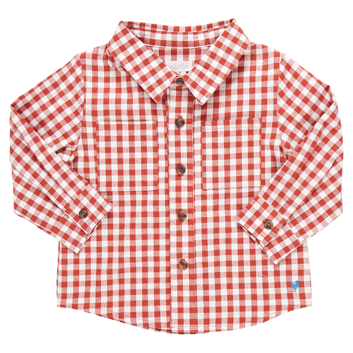 Baby Boys Jack Shirt - Pony Gingham