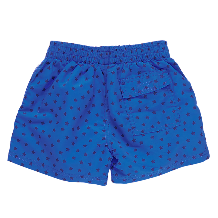 Boys Swim Trunk - Blue Ditsy Stars