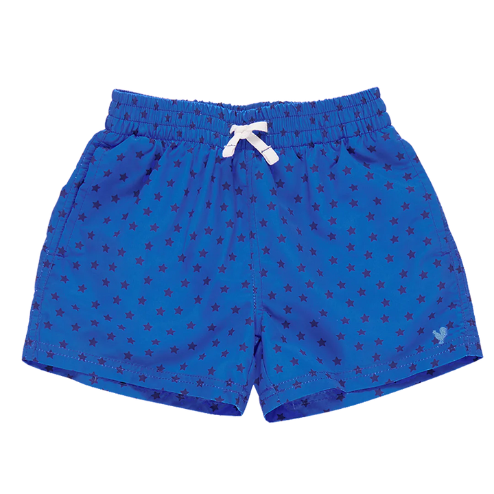 Boys Swim Trunk - Blue Ditsy Stars