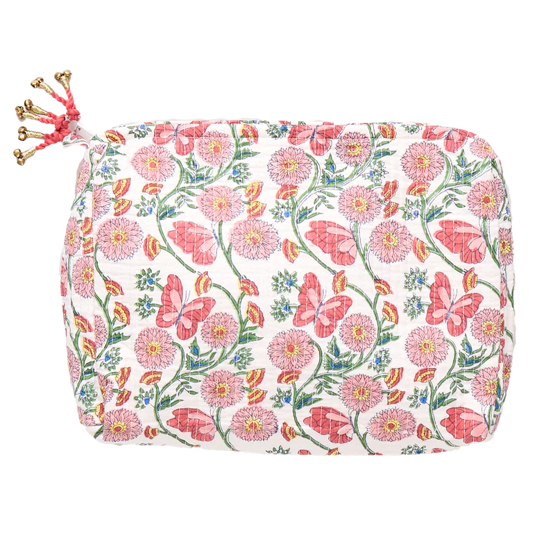 Quilted Pouch - Butterfly Vines