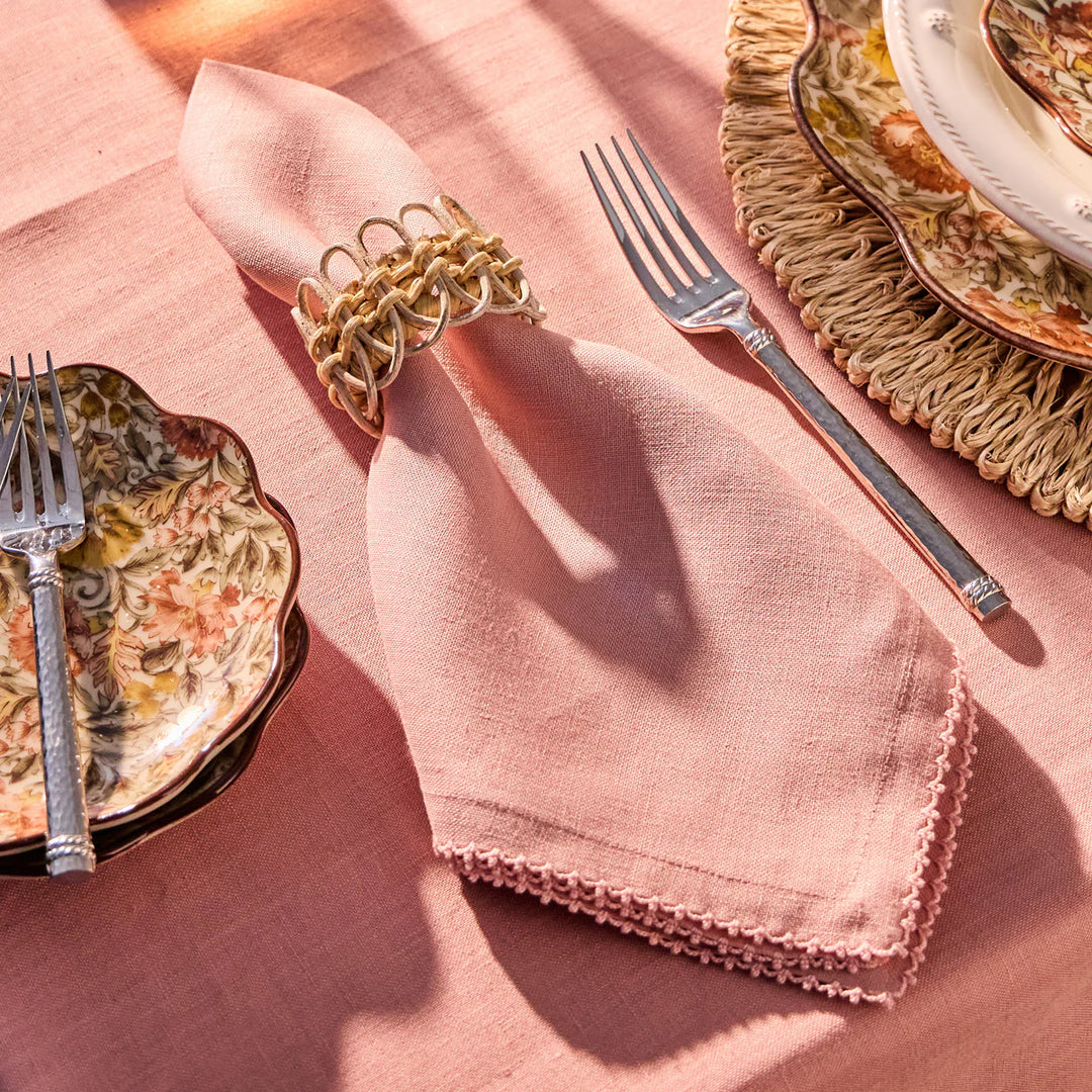 Berry Scallop Napkin Set/4 - Pink