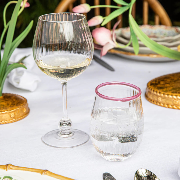 Nell Stemless Wine Glass - Blush