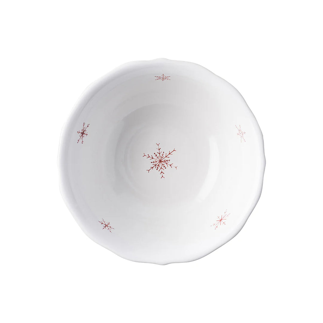Country Estate Winter Frolic Cereal/Ice Cream Bowl - Ruby