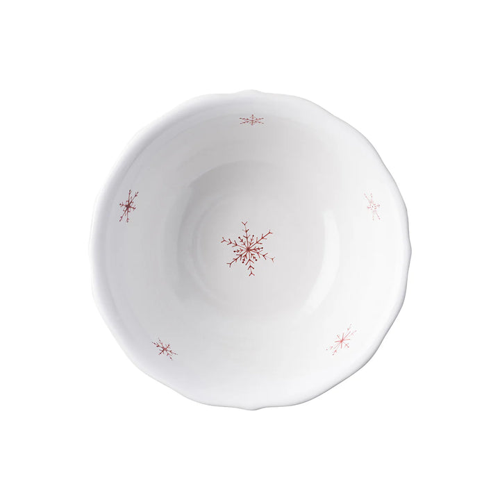Country Estate Winter Frolic Cereal/Ice Cream Bowl - Ruby