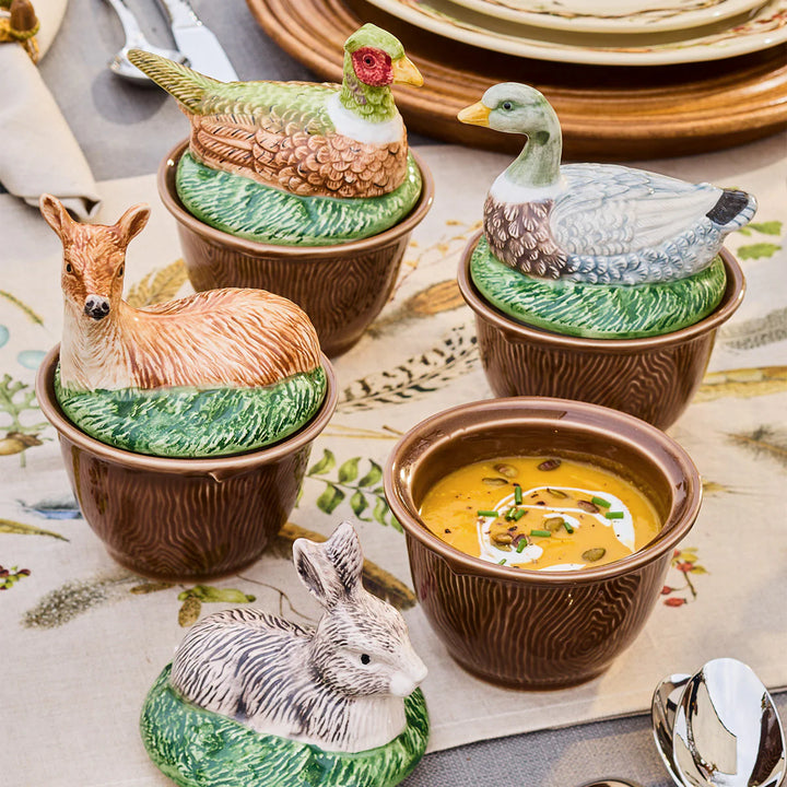 Forest Walk Pheasant Bowl with Lid - Multi