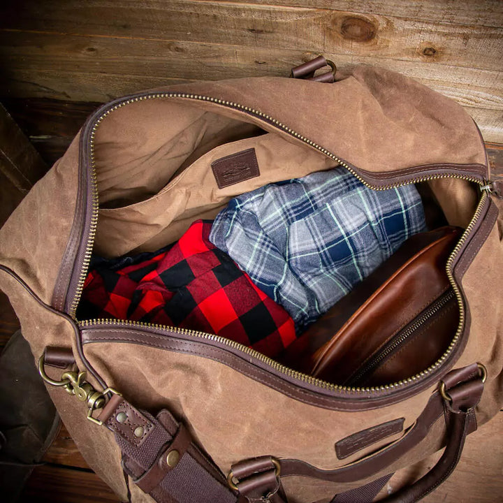 Campaign Waxed Canvas Large Field Duffle