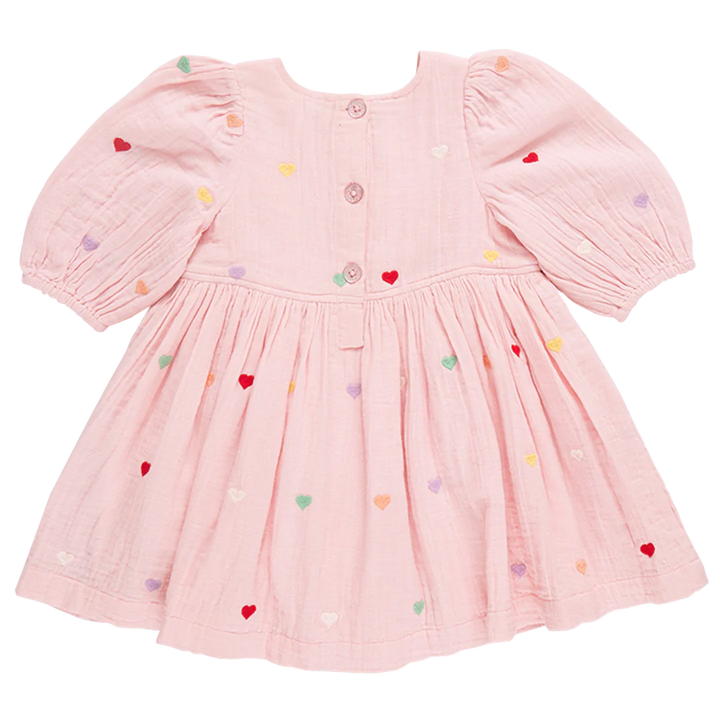Girls Brooke Dress - Candy Heart Embroidery