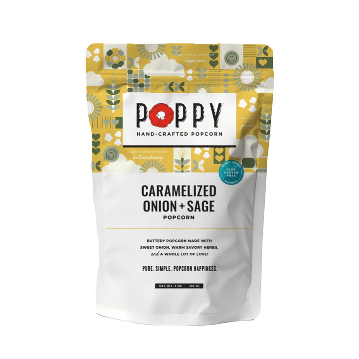 Poppy Caramelized Onion + Sage Hand-Crafted Popcorn bag